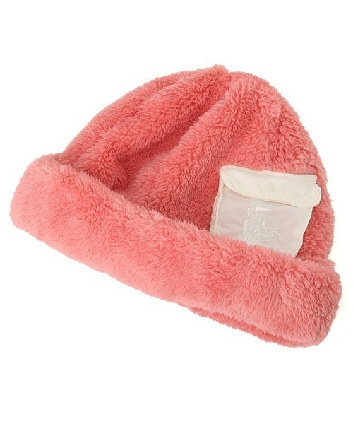 CHUMS（チャムス）の「CHUMS/チャムス ビーニー ダブル エルモフリースワッチ ELMO FLEECE WATCH CH05-1391（ニットキャップ/ビーニー・メンズ・アイボリー/ブラウン/ピンク/ネイビー・FREE）」の4枚目の写真