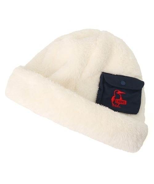 CHUMS（チャムス）の「CHUMS/チャムス ビーニー ダブル エルモフリースワッチ ELMO FLEECE WATCH CH05-1391（ニットキャップ/ビーニー・メンズ・アイボリー/ブラウン/ピンク/ネイビー・FREE）」の2枚目の写真
