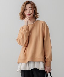 23区 L（ニジュウサンクオオキイサイズ）の「【WEB&一部店舗限定カラーあり/Oggi2月号掲載】カラー スウェット（Tシャツ/カットソー）」