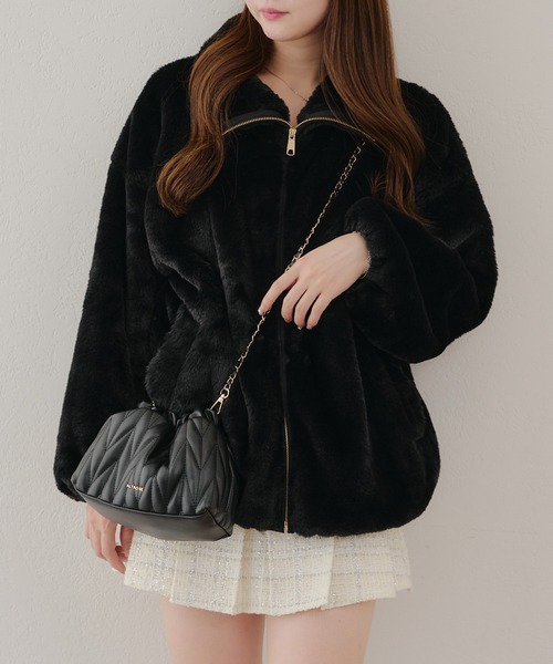 ✳︎スリーフォー✳︎DECEMBERMAY✳︎フード付きブルゾン✳︎ ファースタンドブルゾン（ブルゾン）｜Remind me and forever