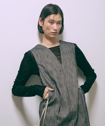 Slit Detail Pinafore Skirt