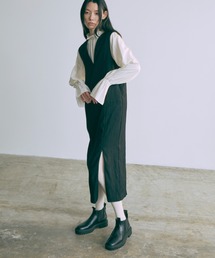 Slit Detail Pinafore Skirt