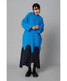 Circle hem knit dress　　サークルヘムニットドレス