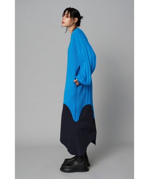 Circle hem knit dress サークルヘムニットドレス（ワンピース
