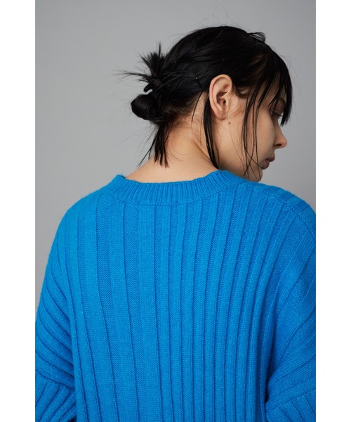 【Herin.cye】 ヘリンドットサイ ニットワンピース グレー フリーサイズ HeRIN.CYE（ヘリンドットサイ）の「Flare knit op（ワンピース