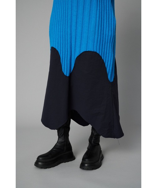 Circle hem knit dress サークルヘムニットドレス（ワンピース