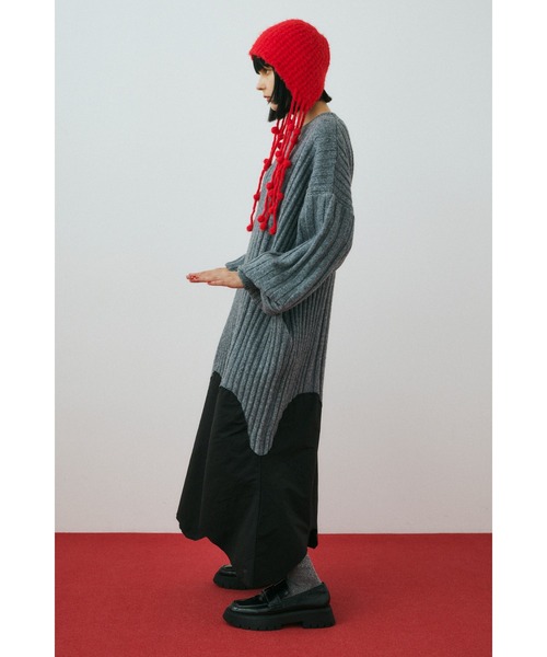 Circle hem knit dress サークルヘムニットドレス（ワンピース