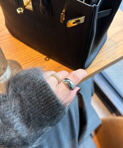 Rechic（リシック）の「【suiさんコラボ】　ボリュームドロップリング（リング・レディース・シルバー/ゴールド・FREE）」の5枚目の写真