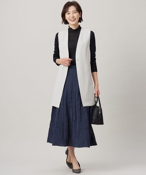 J.PRESS(ジェイプレス)の「【洗える】リンクルリッド フレアー スカート(スカート・レディース・アイボリー系/イエロー系/ネイビー系・T13/T15/T17)」の19枚目の写真