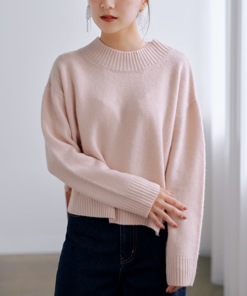 COHINA（コヒナ）の「ウールカシミヤボトルネックニット 【低身長・小柄女性】（ニット/セーター・レディース・グレー/レッド/ピンク/ブルー/ホワイト・ONE SIZE）」の4枚目の写真