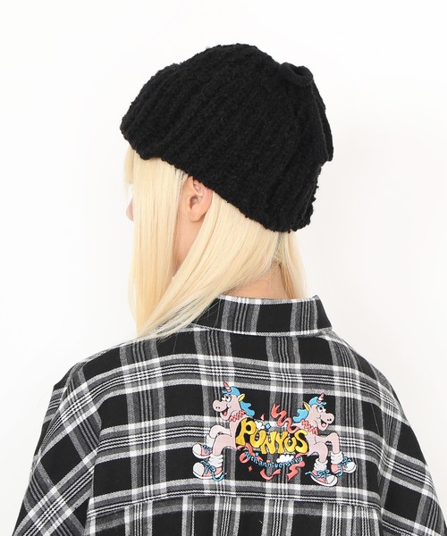 PUNYUS（プニュズ）の「耳付きニットキャップ（キャップ・レディース・ホワイト/ダークグレー/ベージュ/ブラック・FREE）」の18枚目の写真