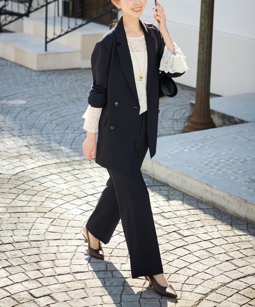 SLOBE IENA（スローブイエナ）の「レースフレアスリーブブラウス（シャツ/ブラウス・レディース・アイボリー/ネイビー・FREE）」の6枚目の写真