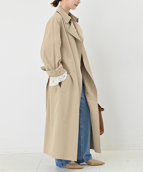 SLOBE IENA（スローブイエナ）の「レースフレアスリーブブラウス（シャツ/ブラウス・レディース・アイボリー/ネイビー・FREE）」の16枚目の写真