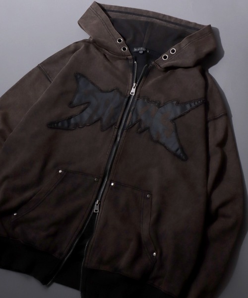 セール】2026AW Grunge Style Sweat Hoodie/グランジ ヴィンテージ