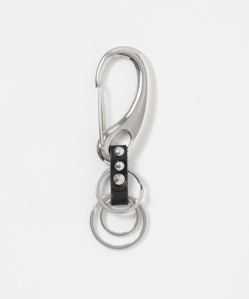 ITEMS URBANRESEARCH(アイテムズ アーバンリサーチ)の「Carabiner Studs KeyHolder(その他小物・メンズ・ブラック/ブラウン/ホワイト・-)」の2枚目の写真