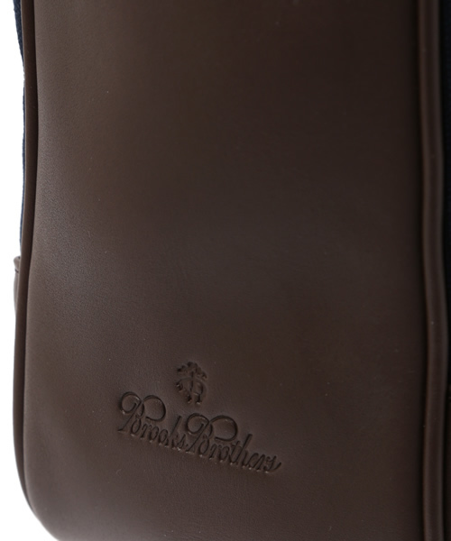 BROOKS BROTHERS（ブルックスブラザーズ）の「キャンバスアンドレザー　ブリーフケース（ビジネスバッグ・メンズ・ネイビー・ONESIZE）」の9枚目の写真