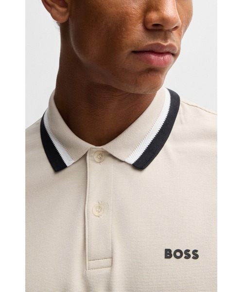 BOSS GOLF ホワイト ポロシャツ BOSS Golf Shirt - Palle Pro TOC Slim - Bright White FA25