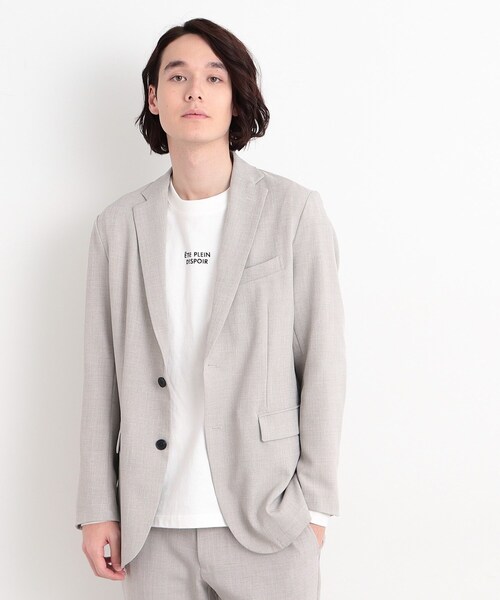 THE SHOP TK （ザ ショップ ティーケー ）の「【CAVIAN/キャビアン】リサイクルシャークスキンテーラードジャケット セットアップ可（テーラードジャケット・メンズ・チャコールグレー/ネイビー/ライトグレー・04/03/02）」の5枚目の写真