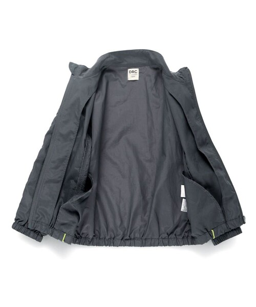 DRC branshes(ディーアールシーブランシェス)の「【WEB限定/DRC/セットアップ対応】配色パイピングナイロンジャケット(ナイロンジャケット・キッズ・ブラック/チャコールグレー・100/110/120/130/140/150)」の4枚目の写真