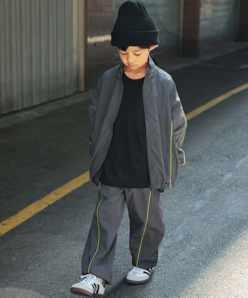 DRC branshes(ディーアールシーブランシェス)の「【WEB限定/DRC/セットアップ対応】配色パイピングナイロンジャケット(ナイロンジャケット・キッズ・ブラック/チャコールグレー・100/110/120/130/140/150)」の16枚目の写真