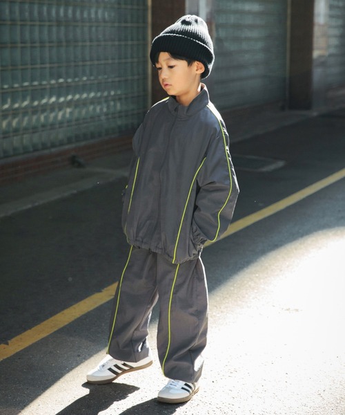 DRC branshes(ディーアールシーブランシェス)の「【WEB限定/DRC/セットアップ対応】配色パイピングナイロンジャケット(ナイロンジャケット・キッズ・ブラック/チャコールグレー・100/110/120/130/140/150)」の17枚目の写真