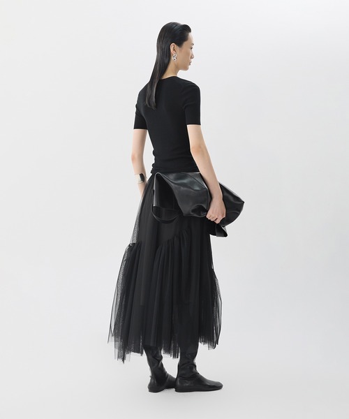 【新品未使用】tulle skirt Lig. チュールスカート　black セール】Elegance Tulle Skirt / エレガンス チュールスカート