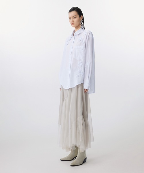新品 JNBY Mesh Straight Skirt チュール スカート セール】Elegance Tulle Skirt / エレガンス チュールスカート