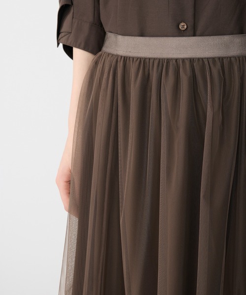 新作☆【Bottega Veneta】フリル付きワイドスカート セール】Elegance Tulle Skirt / エレガンス チュールスカート