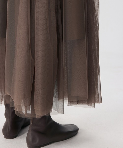 新品 JNBY Mesh Straight Skirt チュール スカート セール】Elegance Tulle Skirt / エレガンス チュールスカート