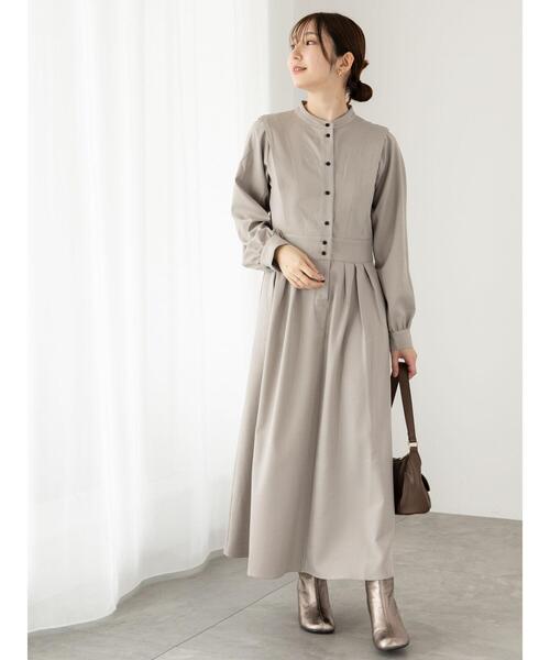 Te chichi TERRASSE（テチチテラス）の「ショルダータックワンピース（ワンピース・レディース・ネイビー/グレー/グリーン・F）」の7枚目の写真