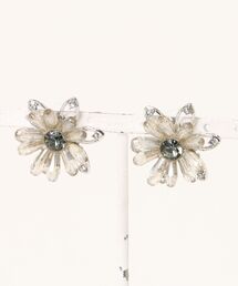 【charme by pimo 】マーガレット ビーズ 花 ピアス(MA)