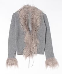 【nmtc+】fur cardigan / 【エヌエムティーシープラス】ファー長袖カーディガン