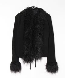 Never mind the XU / Chikashitsu+ | 【nmtc +】fur cardigan(カーディガン/ボレロ)