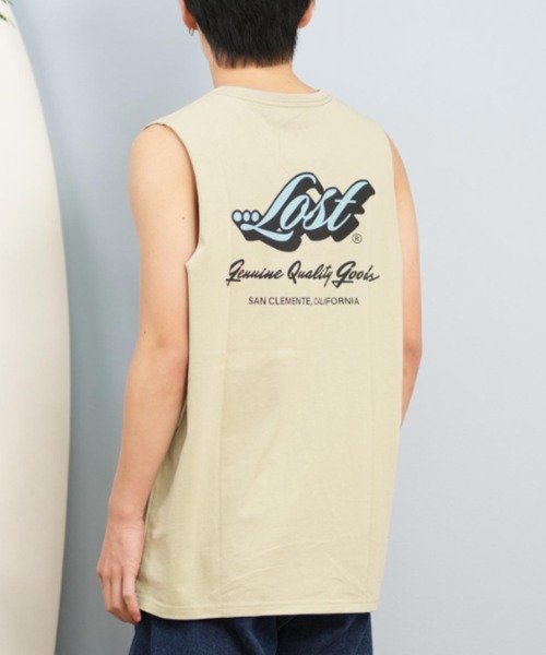 lost(ロスト)の「【ムラサキスポーツ限定】lost/ロスト タンクトップ/ノースリーブTシャツ バックプリント ユニセックス L25S-2303(タンクトップ・メンズ・ライトベージュ/ライトピンク/ブラック・L/M)」の2枚目の写真