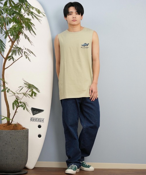 lost(ロスト)の「【ムラサキスポーツ限定】lost/ロスト タンクトップ/ノースリーブTシャツ バックプリント ユニセックス L25S-2303(タンクトップ・メンズ・ライトベージュ/ライトピンク/ブラック・L/M)」の5枚目の写真