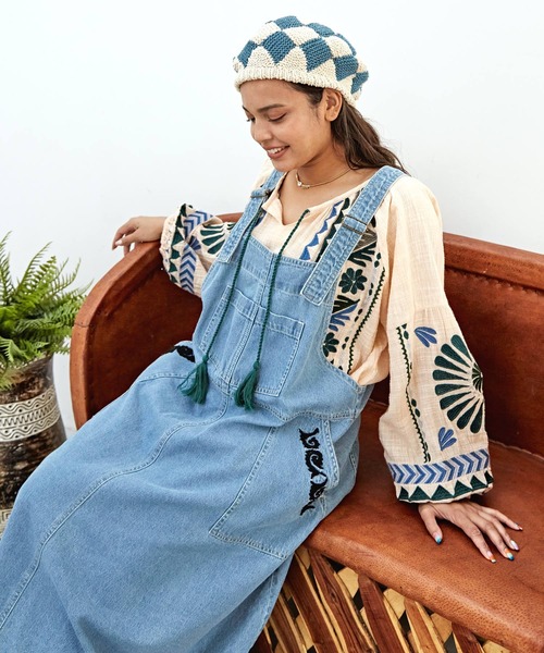 チャイハネ(チャイハネ)の「【チャイハネ】バフラ刺繍トップス(その他トップス・レディース・ホワイト/ブラック/ベージュ・FREE)」の12枚目の写真
