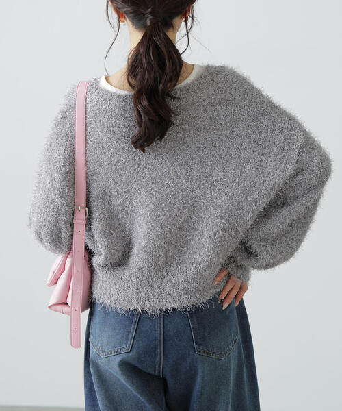 FREE'S MART（フリーズマート）の「◆ラメフェザーカーディガン（カーディガン/ボレロ・レディース・ライトグリーン/グレー/ホワイト・FREE）」の22枚目の写真