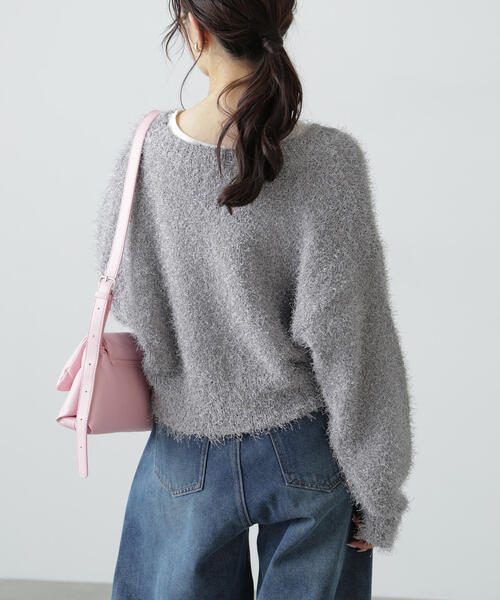 FREE'S MART（フリーズマート）の「◆ラメフェザーカーディガン（カーディガン/ボレロ・レディース・ライトグリーン/グレー/ホワイト・FREE）」の20枚目の写真