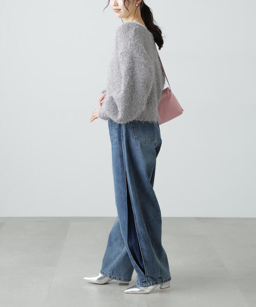 FREE'S MART（フリーズマート）の「◆ラメフェザーカーディガン（カーディガン/ボレロ・レディース・ライトグリーン/グレー/ホワイト・FREE）」の13枚目の写真