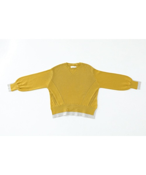 n'OrLABEL(ノアールレーベル)の「『配色スリットリブニット』(ニット/セーター・レディース・ネイビー/イエロー/杢グレー・1/2)」の22枚目の写真