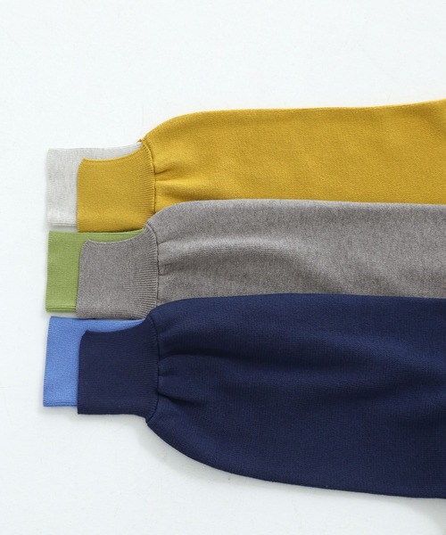 n'OrLABEL(ノアールレーベル)の「『配色スリットリブニット』(ニット/セーター・レディース・ネイビー/イエロー/杢グレー・1/2)」の21枚目の写真