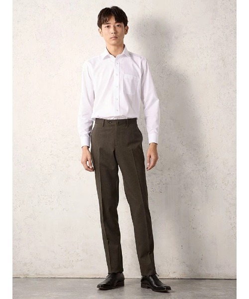 Perfect Suit FActory(パーフェクトスーツファクトリー)の「【WEB限定・クラシコ】長袖ワイシャツ セミワイド ホワイト(ビジネスシャツ・メンズ・ホワイト・首回り37cm-裄丈80cm/首回り39cm-裄丈82cm/首回り41cm-裄丈84cm/首回り43cm-裄丈86cm/首回り45cm-裄丈86cm)」の6枚目の写真