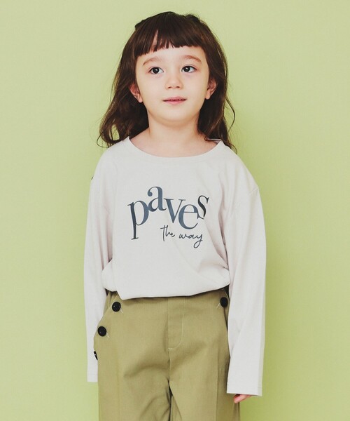 THE SHOP TK (ザ ショップ ティーケー )の「【120-150】ロゴプリントアソート長袖Tシャツ/洗濯機OK(Tシャツ/カットソー・キッズ・チャコールグレー/ホワイト系3/チャコール/ナチュラル・13/14/15 /12)」の4枚目の写真