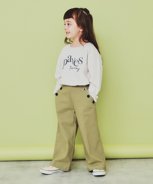THE SHOP TK (ザ ショップ ティーケー )の「【120-150】ロゴプリントアソート長袖Tシャツ/洗濯機OK(Tシャツ/カットソー・キッズ・チャコールグレー/ホワイト系3/チャコール/ナチュラル・13/14/15 /12)」の8枚目の写真