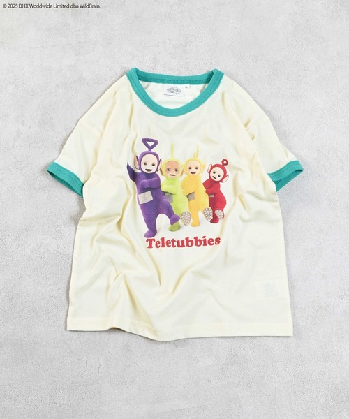 MARKEY'S（マーキーズ）の「【Teletubbies/テレタビーズ】別注プリントTシャツ（Tシャツ/カットソー・キッズ・ピンク/オフホワイト/ブルー・80/90/100/110/120/130/140）」の2枚目の写真