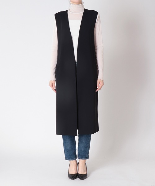 TITE IN THE STORE（ティテ　インザ　ストア）の「ウエストベルトロングジレ（その他アウター・レディース・チャコールグレー/ブラック/アイボリー・38）」の12枚目の写真