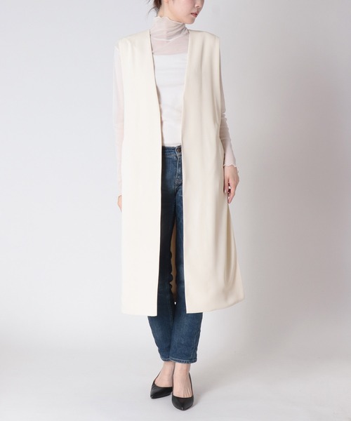 TITE IN THE STORE（ティテ　インザ　ストア）の「ウエストベルトロングジレ（その他アウター・レディース・チャコールグレー/ブラック/アイボリー・38）」の14枚目の写真