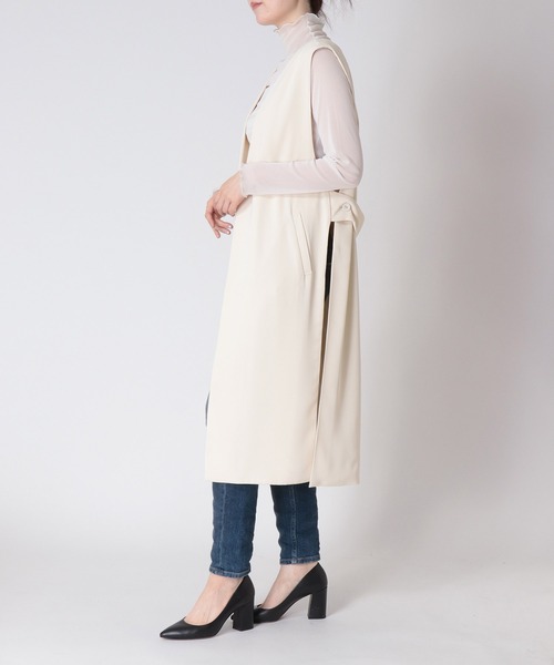 TITE IN THE STORE（ティテ　インザ　ストア）の「ウエストベルトロングジレ（その他アウター・レディース・チャコールグレー/ブラック/アイボリー・38）」の15枚目の写真