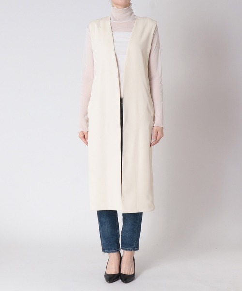 TITE IN THE STORE（ティテ　インザ　ストア）の「ウエストベルトロングジレ（その他アウター・レディース・チャコールグレー/ブラック/アイボリー・38）」の17枚目の写真