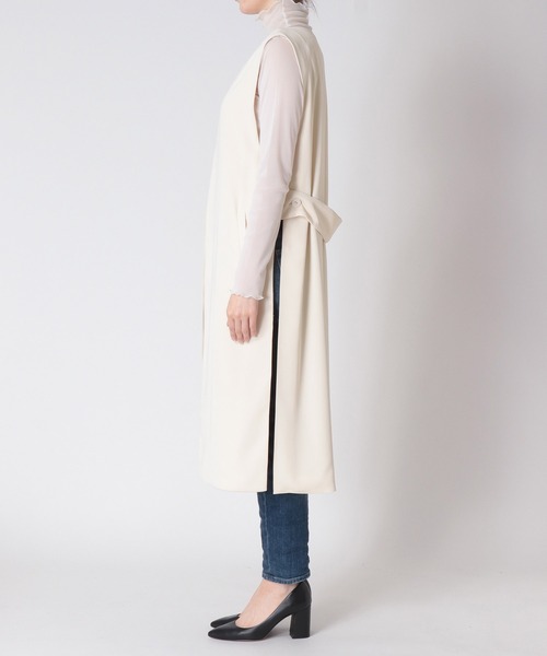 TITE IN THE STORE（ティテ　インザ　ストア）の「ウエストベルトロングジレ（その他アウター・レディース・チャコールグレー/ブラック/アイボリー・38）」の18枚目の写真